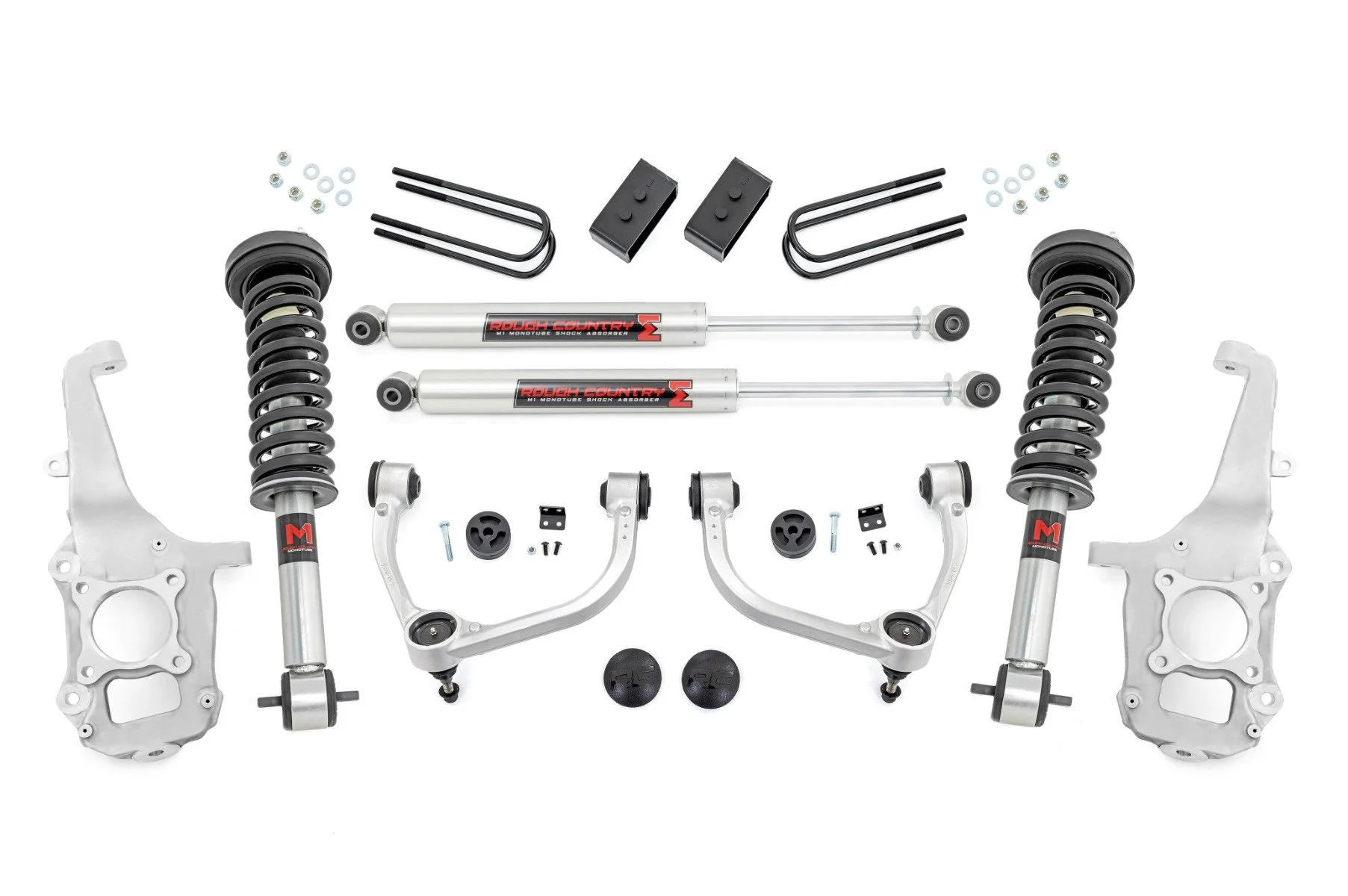 Rough Country - 4 inch Lift Kit - Forged UCA - M1/M1 - No Cut - Ford F-150 4WD (2021-2024)
