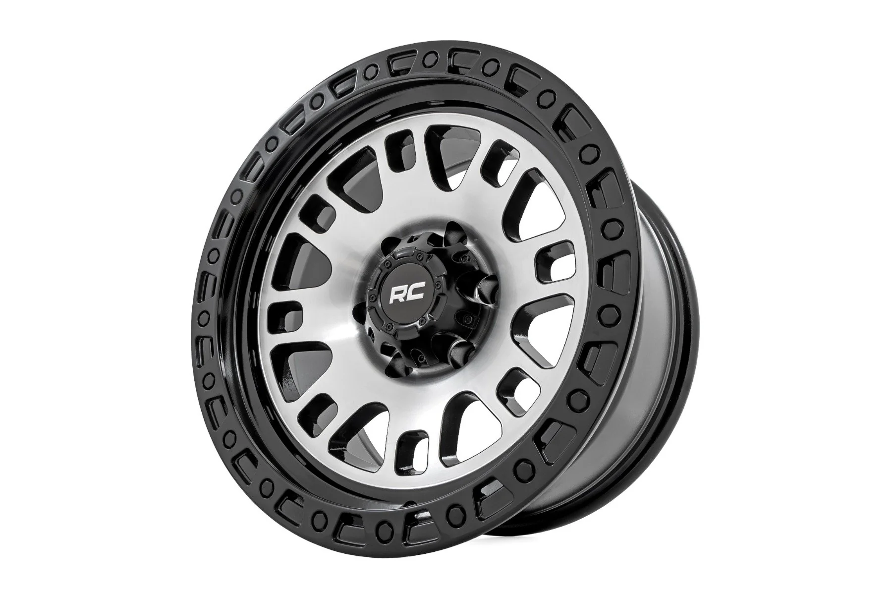 Rough Country - Rough Country 82 Series Wheel/One-Piece/Machined Semi Gloss Black/17x9/5x5/-12mm - Image 4