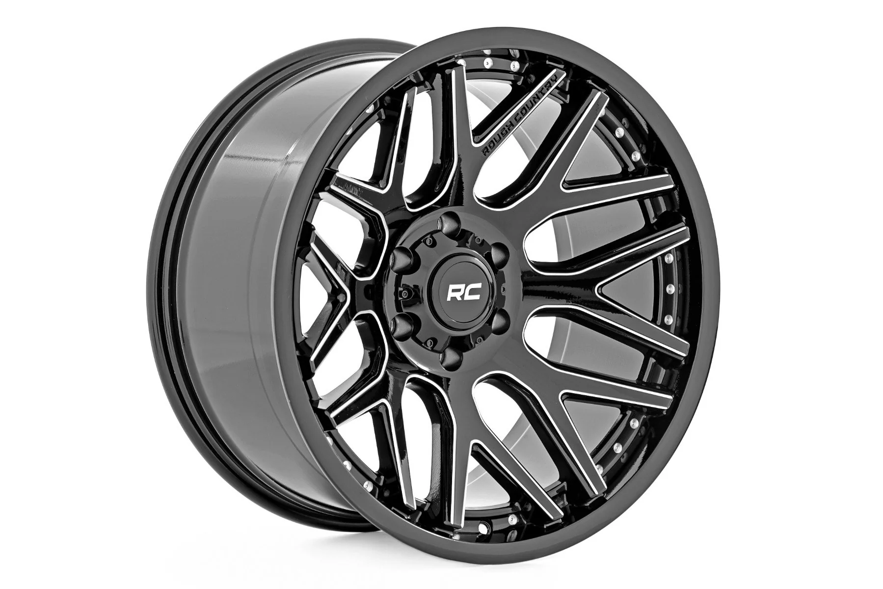 Rough Country - Rough Country 95 Series Wheel/Machined One-Piece/Gloss Black/20x10/6x5.5/-25mm - Image 3