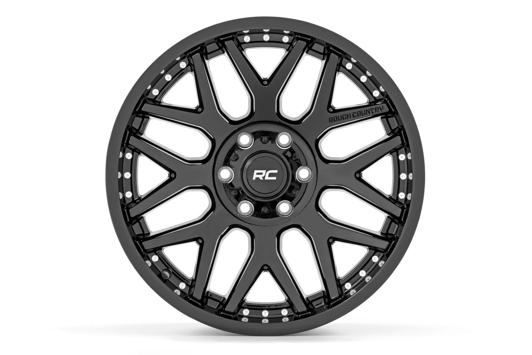 Rough Country - Rough Country 95 Series Wheel/One-Piece/Gloss Black/20x10/5x5/-19mm - Image 2