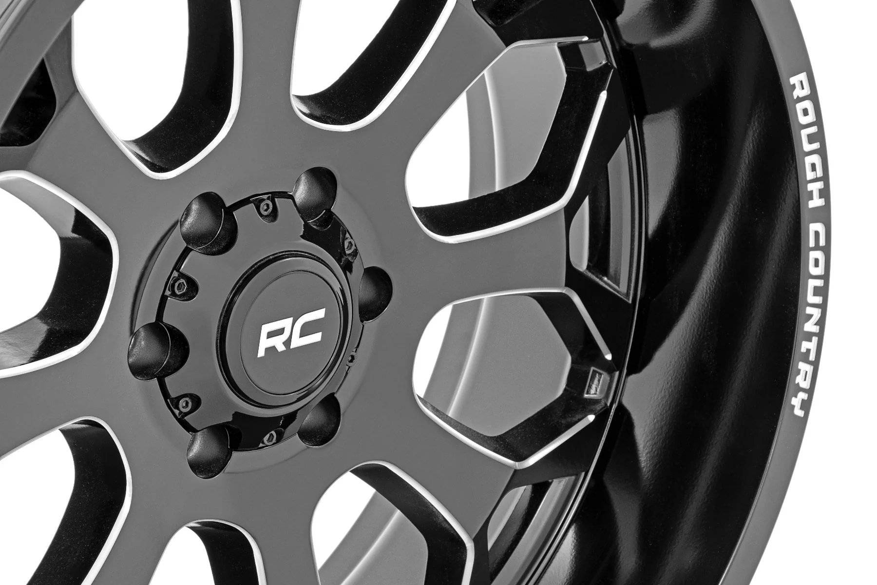 Rough Country - Rough Country 96 Series Wheel/One-Piece/Gloss Black/20x10/8x6.5/-19mm - Image 3