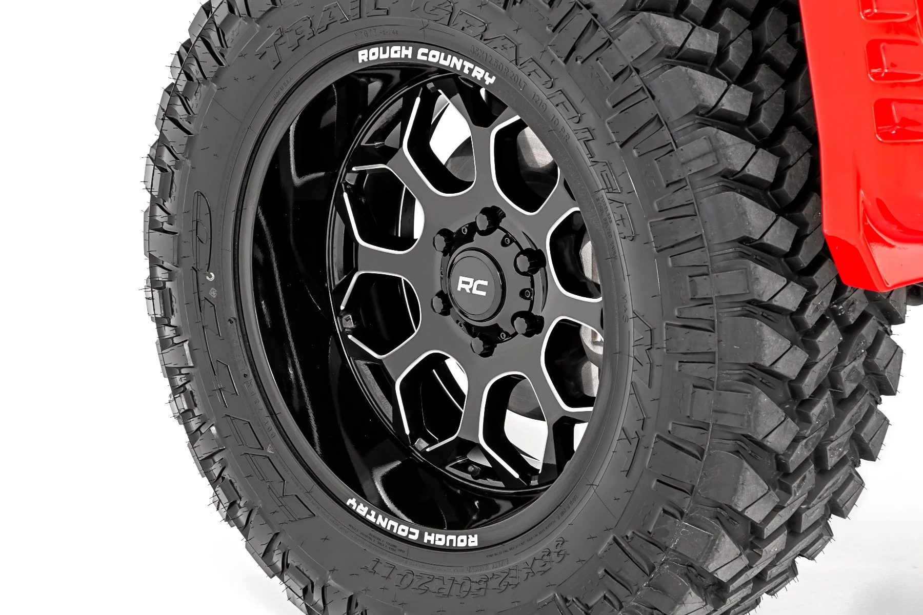 Rough Country - Rough Country 96 Series Wheel/One-Piece/Gloss Black/20x9/6x5.5/+0mm - Image 4