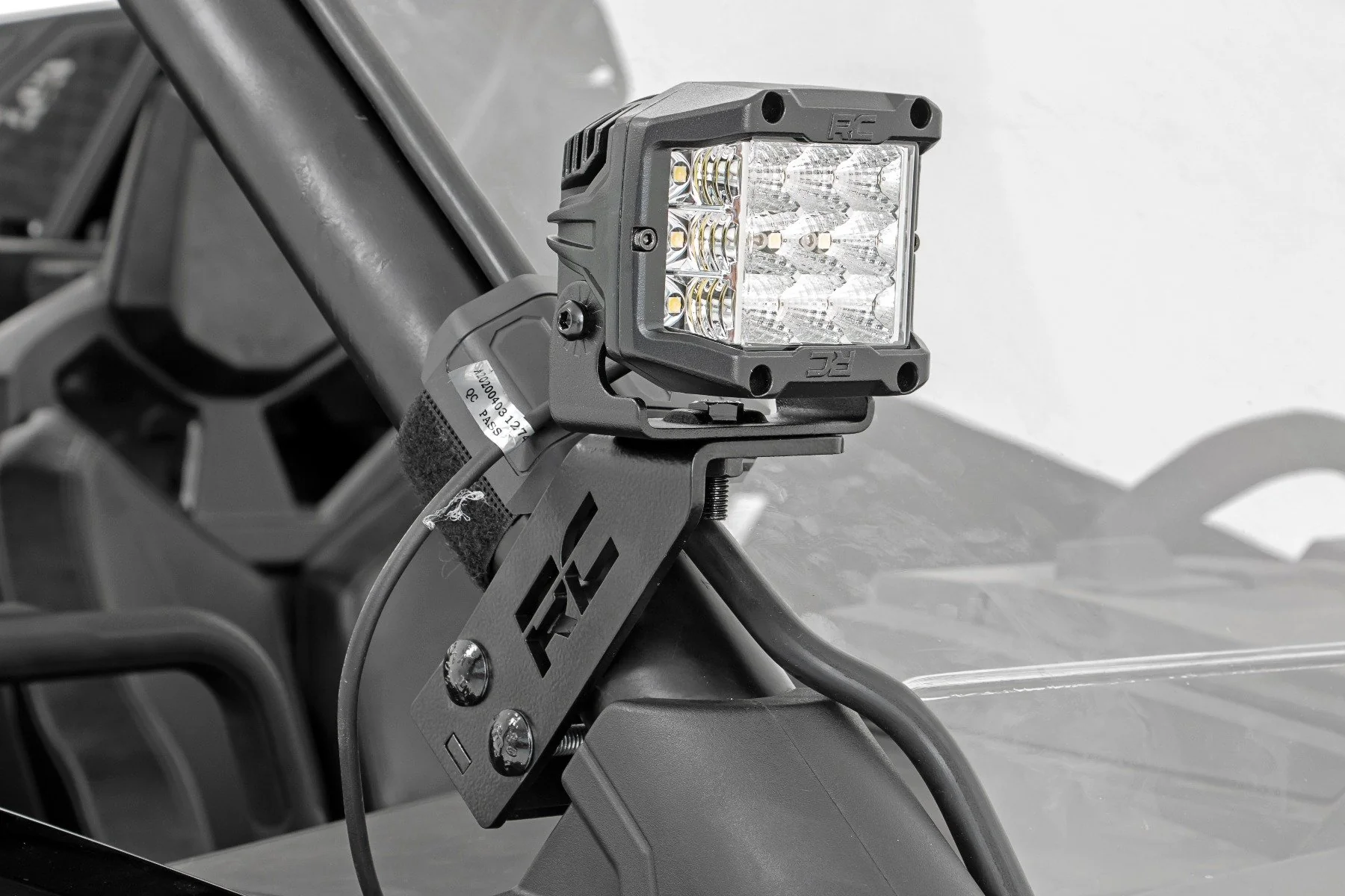 Rough Country - LED Light Kit - "A" Pillar Mount - 2" Black Pair - Spot - Polaris RZR PRO XP - Image 5