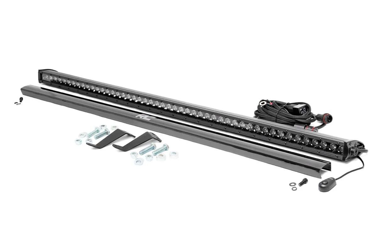 Rough Country - LED Light Kit - Cage Mount - 50" Black Single Row - Honda Pioneer 1000