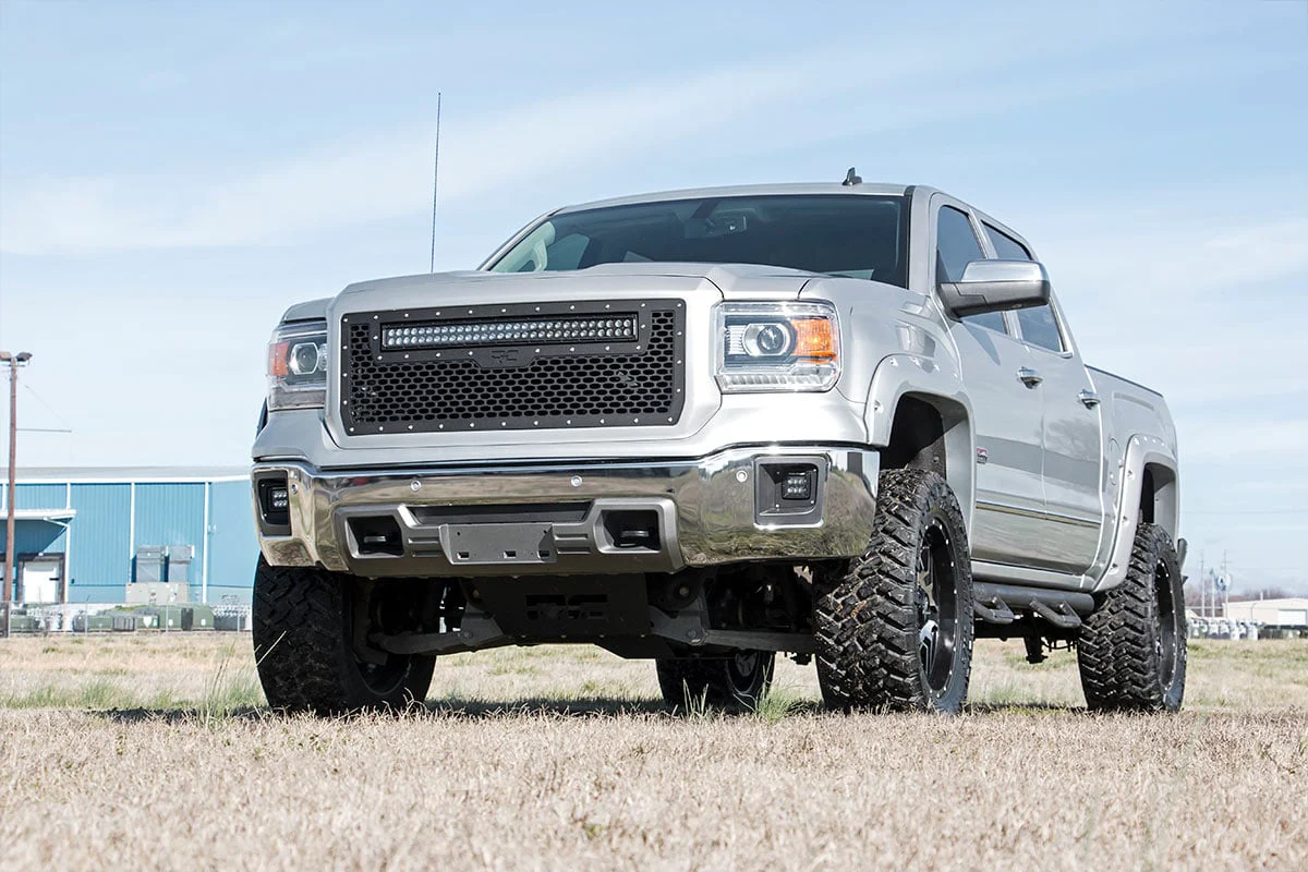 Rough Country - LED Light Kit - Fog Mount - 2" Black Pair - GMC Sierra 1500 2WD/4WD (14-15) - Image 5