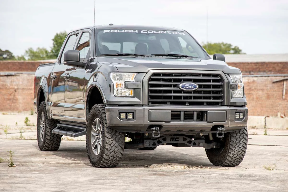 Rough Country - LED Light Kit - Fog Mount - Dual 2" Black Pairs - SAE - Ford F-150 (15-17) - Image 6