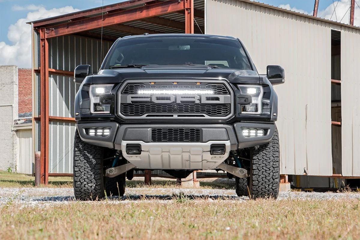 Rough Country - LED Light Kit - Fog Mount - Triple 2" Black Pair - Ford Raptor 4WD (17-20) - Image 4