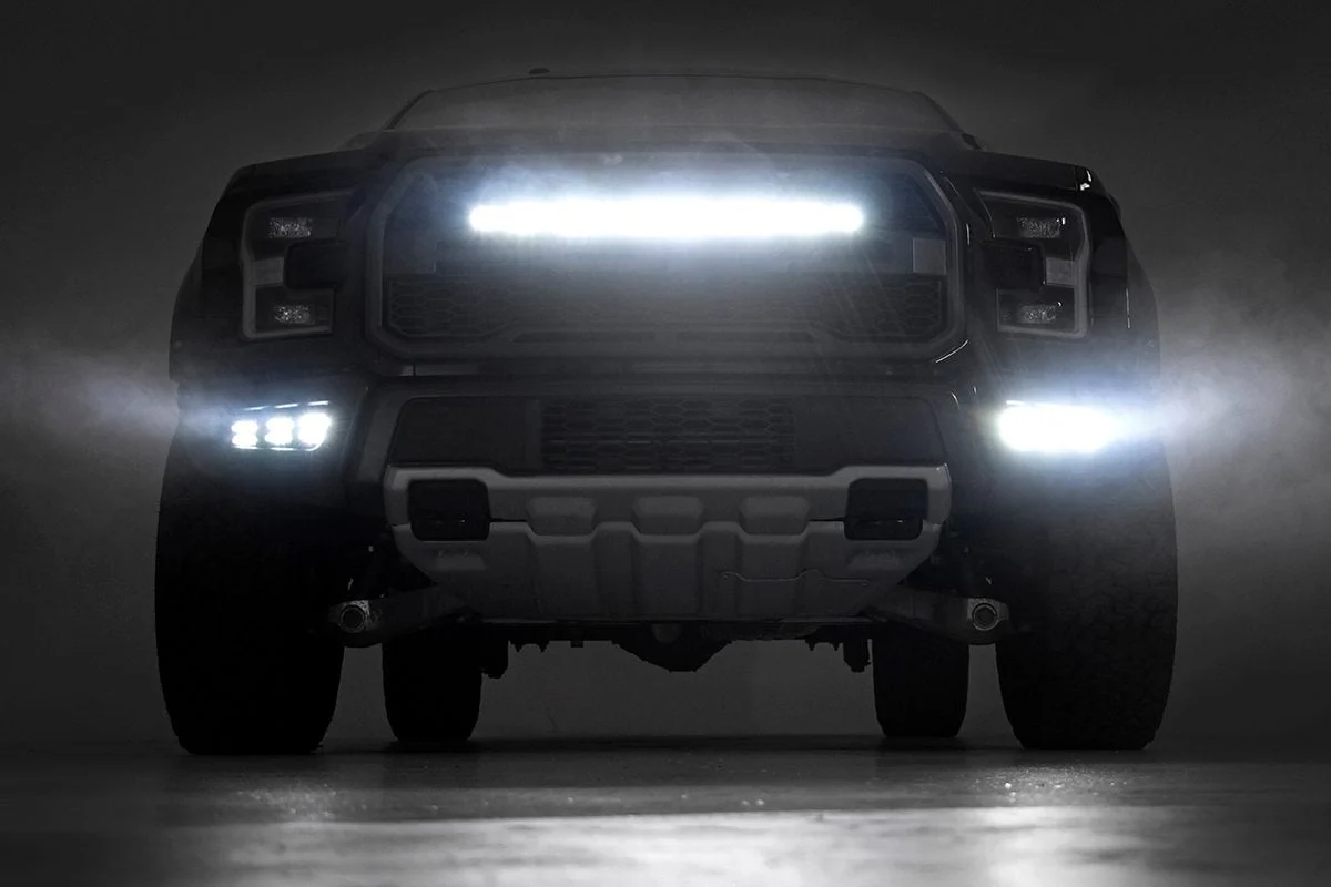 Rough Country - LED Light Kit - Fog Mount - Triple 2" Black Pair - Ford Raptor 4WD (17-20) - Image 5