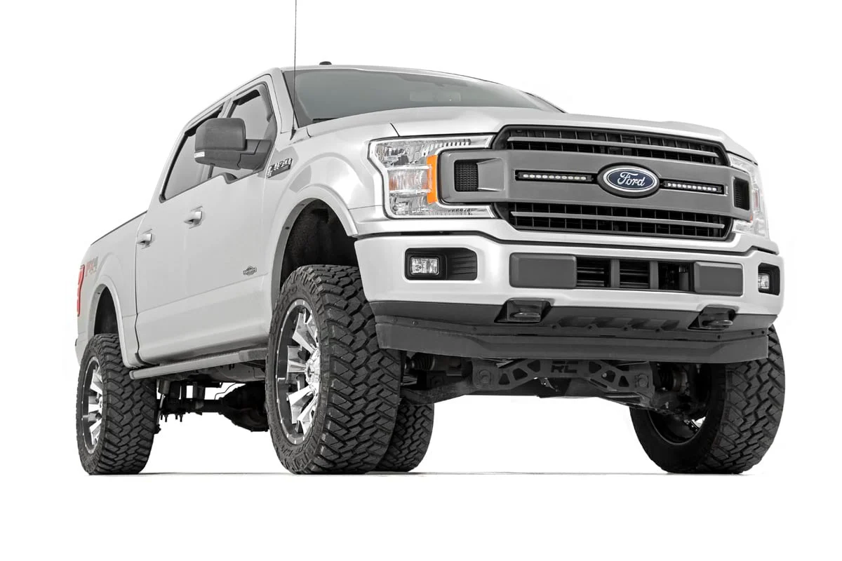 Rough Country - LED Light Kit - Grille Mount - 10" Black Slimline Pair - Ford F-150 (18-20) - Image 2