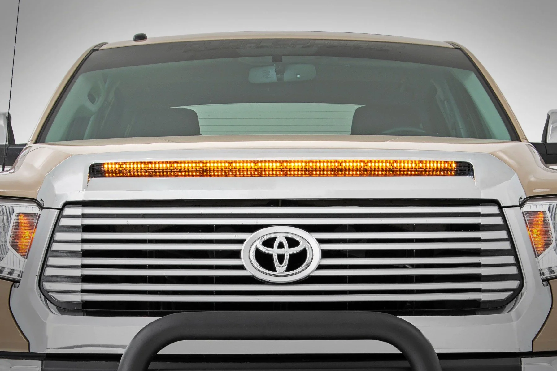Rough Country - LED Light Kit - Hood Bulge - 40" White/Amber Strip - Toyota Tundra (14-21)