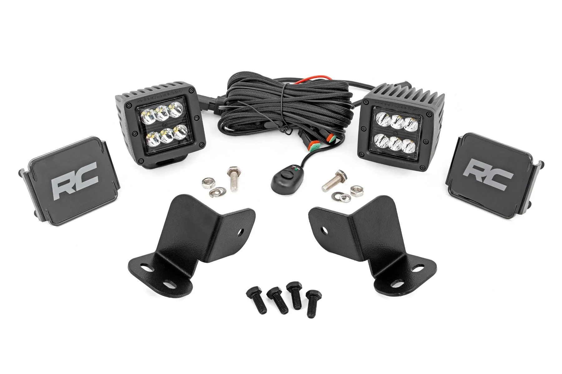 Rough Country - LED Light Kit - Rear Mount - 2" Black Pair - Segway 570 F