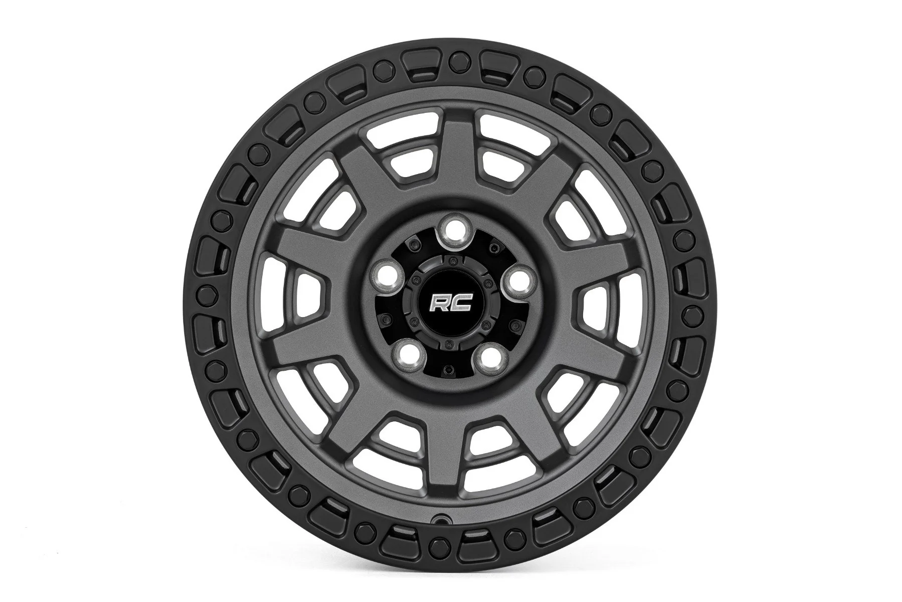 Rough Country - Rough Country 85 Series Wheel/One-Piece/Gunmetal Gray/Black/15x8/5x4.5/-19mm - Image 2