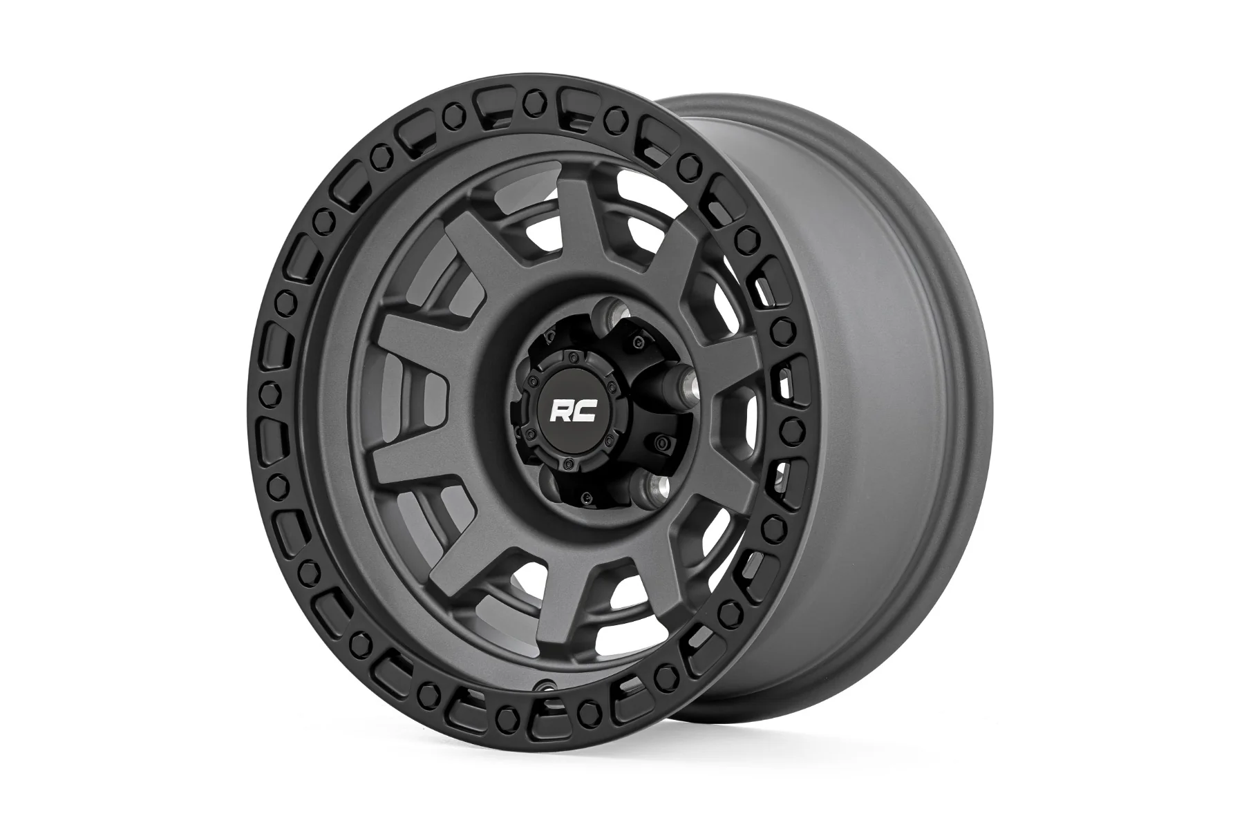 Rough Country - Rough Country 85 Series Wheel/One-Piece/Gunmetal Gray/Black/15x8/5x5.5/-19mm