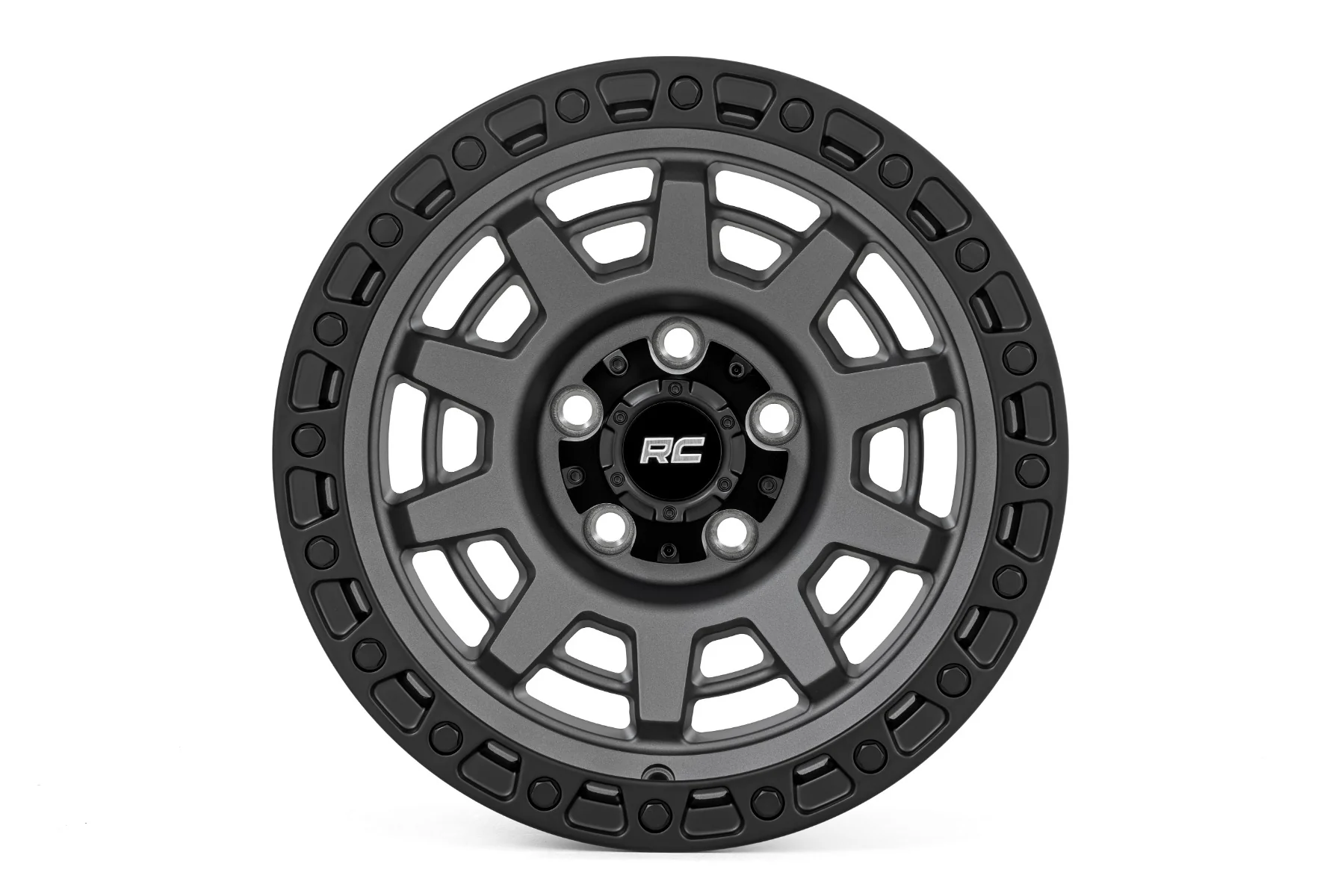 Rough Country - Rough Country 85 Series Wheel/One-Piece/Gunmetal Gray/Black/15x8/5x5.5/-19mm - Image 2