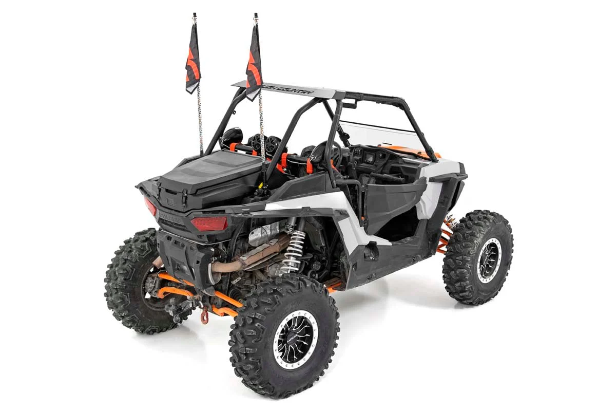 Rough Country - Whip Mount - Cage - 4' Multl-Color LED Whip Pair - Polaris RZR XP 1000 - Image 2