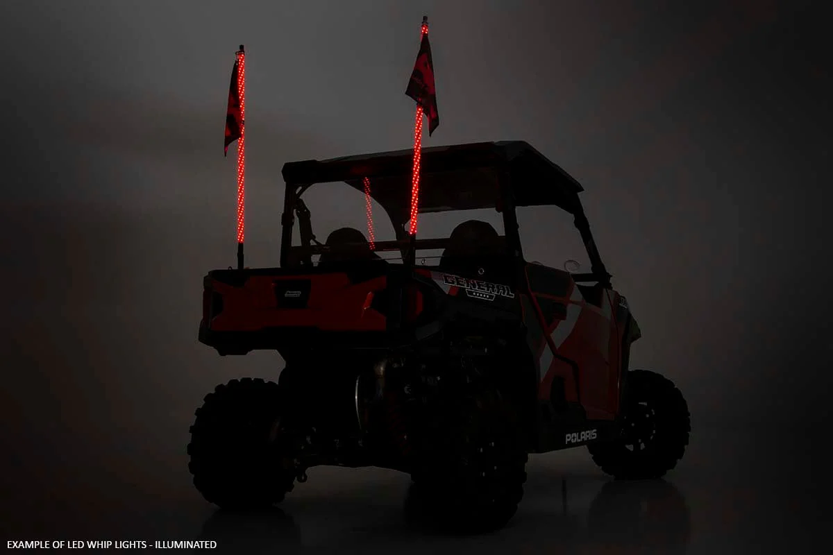 Rough Country - Whip Mount - Cage - 4' Multl-Color LED Whip Pair - Polaris RZR XP 1000 - Image 4