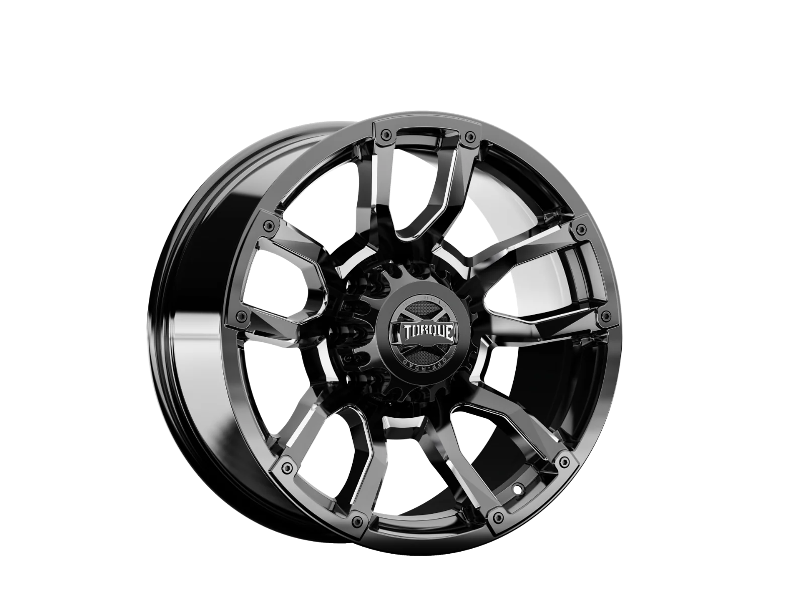 Rough Country - Torque Impact/Gloss Black w/Milled Accents/20x9/8x180/0mm