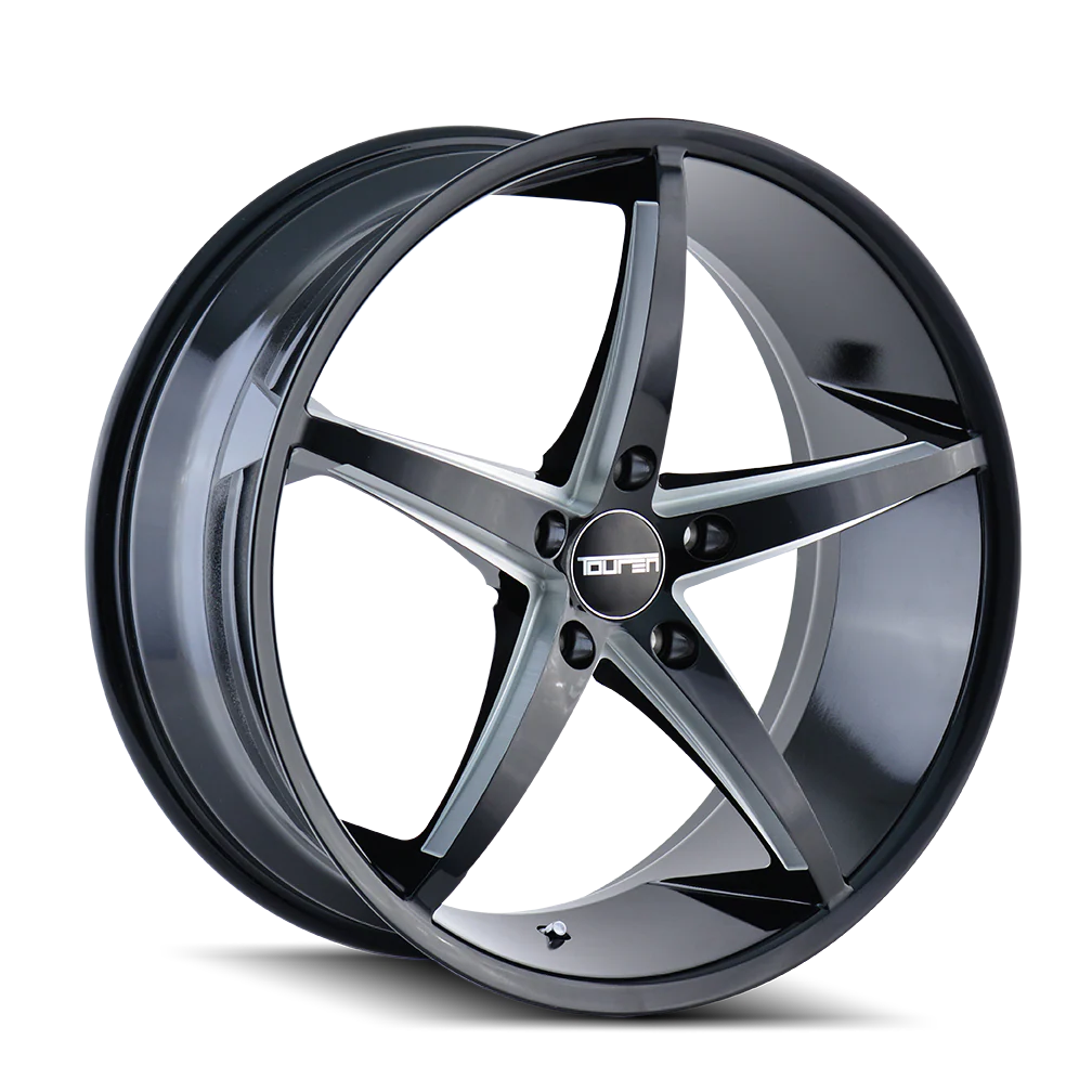 Touren - TOUREN TR70 3270 GLOSS BLACK MILLED 20X8.5 5-112 30MM 66.56MM