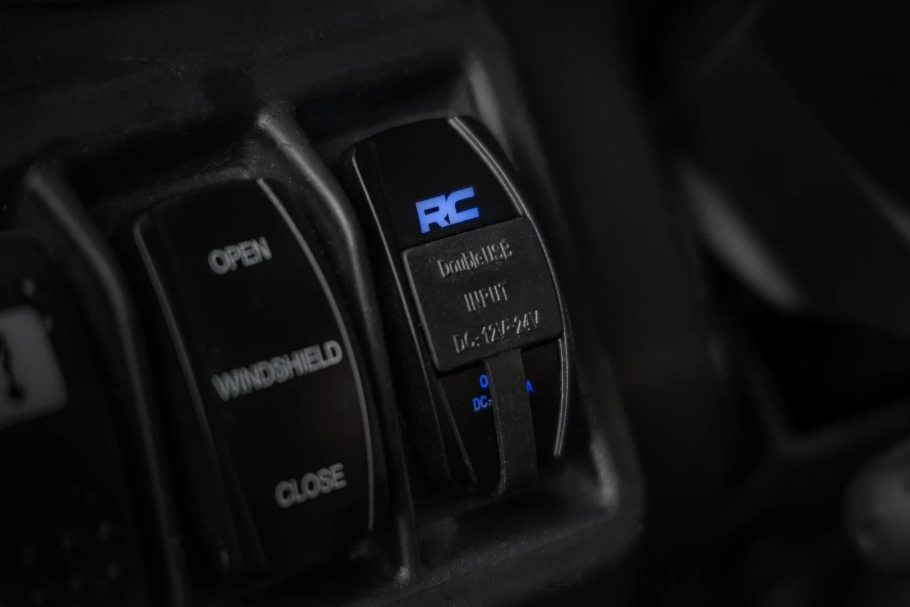 Rough Country - USB Switch Insert - 2x1 with Logo - Blue Back Light - Image 4