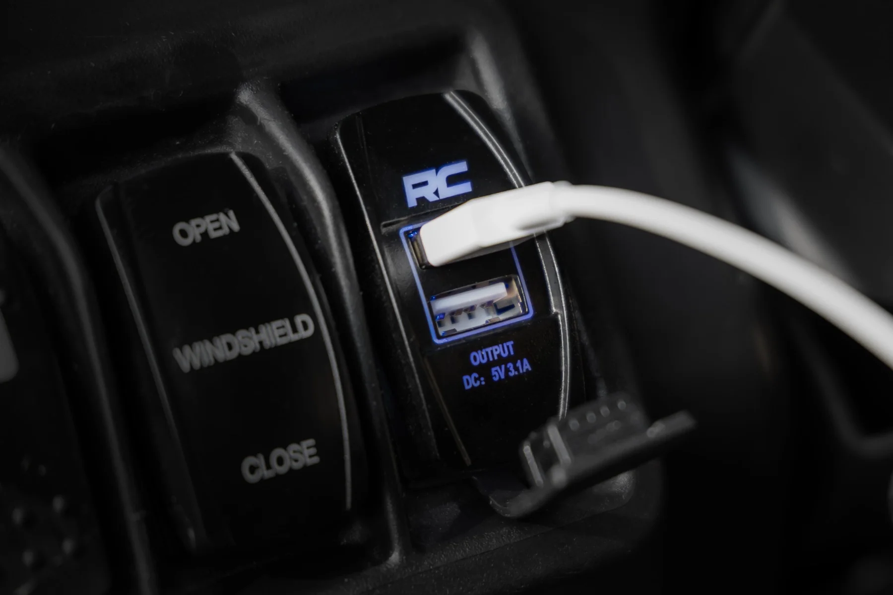 Rough Country - USB Switch Insert - 2x1 with Logo - Blue Back Light - Image 9