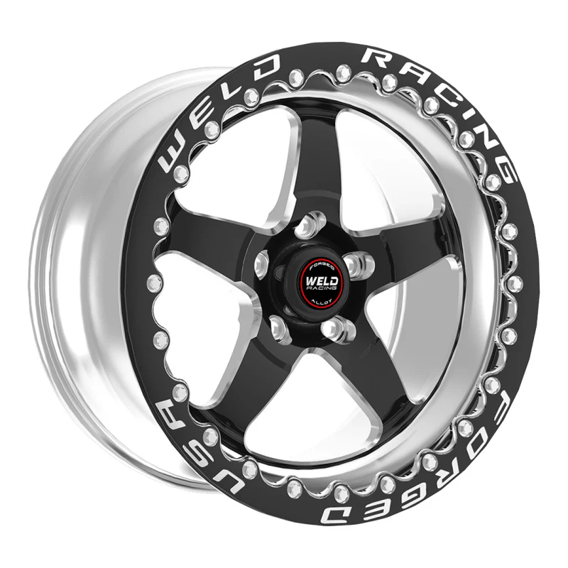 Weld S71 15x10.33 / 5x4.5 BP / 7.5in. BS Black Wheel (Medium Pad) - Black Single Beadlock MT - Image 2