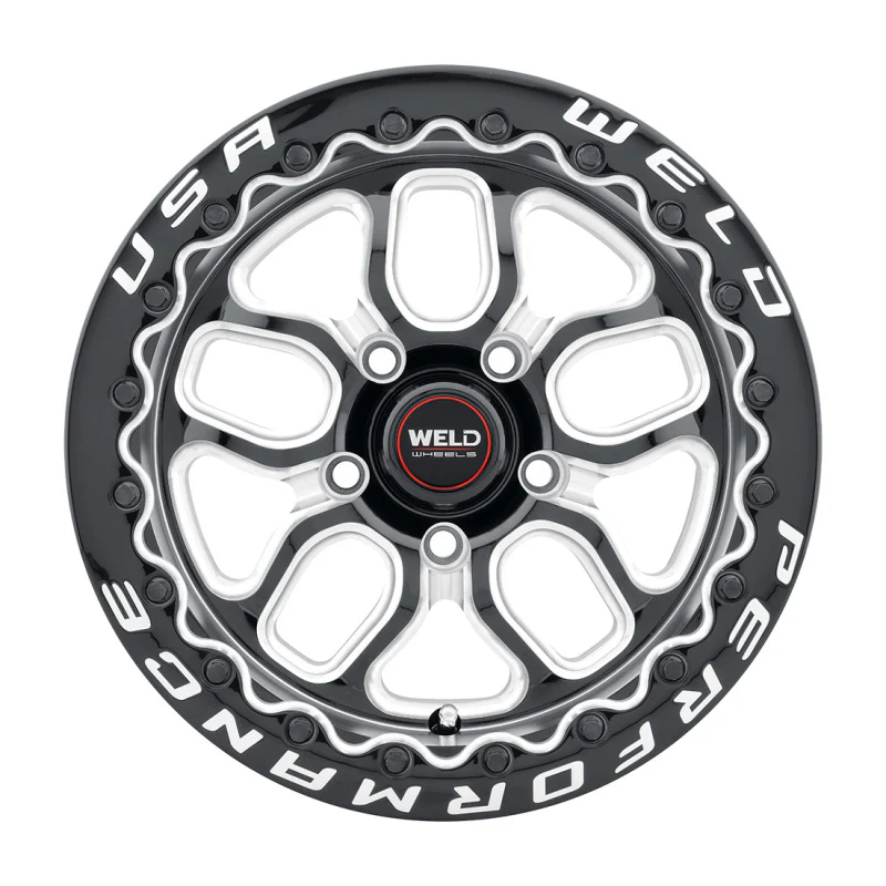 Weld S907 15X10 Laguna Beadlock 5X114.3 ET25 BS6.5 Gloss Black MIL Dia 78.1 - Image 2