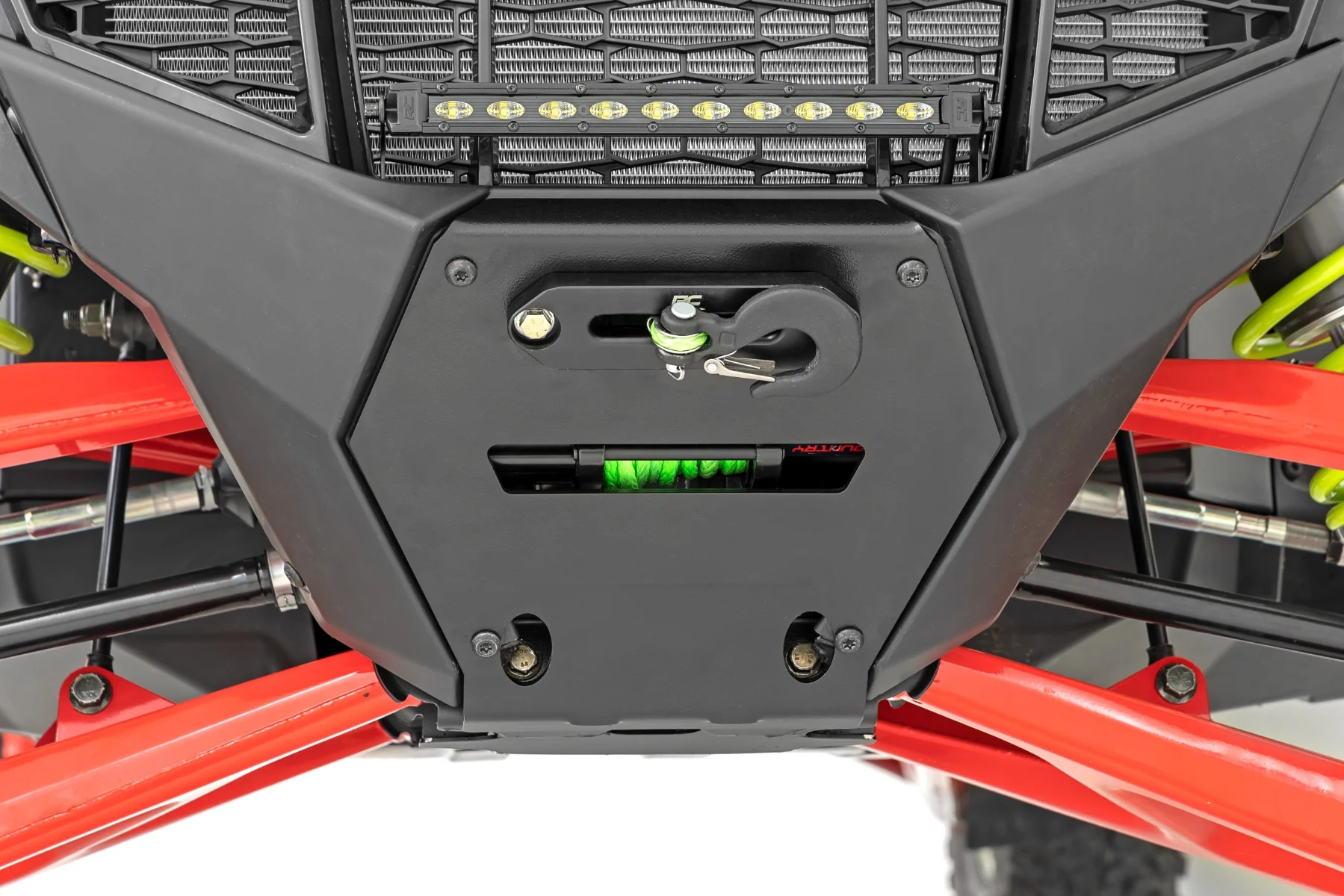 Rough Country - LED Light - Winch Mount - Front - 10" Black Slimline - Polaris RZR Pro R - Image 2